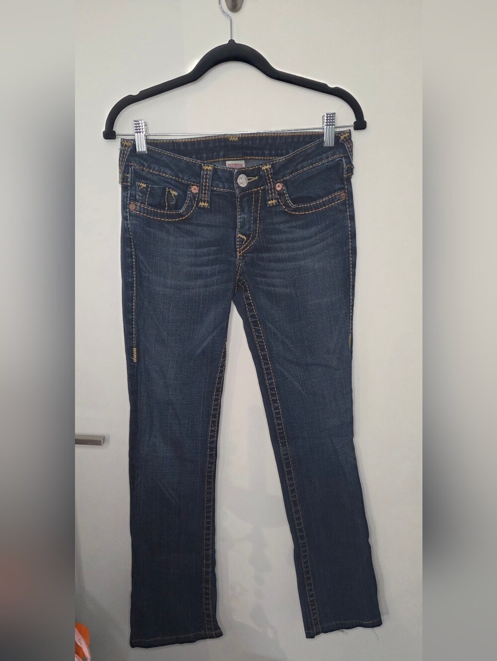 True Religion Size 28 Gina World Tour Dark Wash 90s Fit Straight Leg Jeans